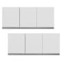 Imagem de Kit 02 Armários de Cozinha Aéreo Andréia 120cm 3 Portas Branco - Desk Design