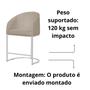 Imagem de Kit  02 Banco Banqueta Poltrona Mia Base Metal Branca Suede