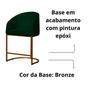 Imagem de Kit 02 Banco Banqueta Poltrona Mia Base Metal Bronze Veludo