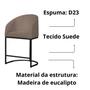 Imagem de Kit 02 Banco Banqueta Poltrona Mia Base Metal Preta Suede