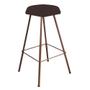 Imagem de Kit 02 Banqueta Alta Lari Eiffel Hexágono Cozinha Bar Balcão Bistrô Ferro Bronze material sintético Marrom - Ahazzo Móveis