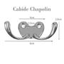 Imagem de Kit 02 Cabide Chapolin Cromado Gancho Duplo Multiuso