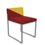 Imagem de Kit 02 Cadeira Office Lee Duo Sala de Jantar Industrial Ferro Prata Sintético Vermelho e Amarelo - Ahz Móveis