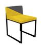 Imagem de Kit 02 Cadeira Office Lee Duo Sala de Jantar Industrial Ferro Preto material sintético Amarelo e Cinza - Ahz Móveis