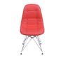 Imagem de Kit 02 Cadeiras Boxbit Dkr Vermelha em P.U. com Acolchoado e em Botonê Base  Cromada