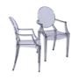 Imagem de Kit 02 Cadeiras Boxbit Invisible Incolor Com Braço Incolor