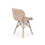 Imagem de Kit 02 Cadeiras Charles Eames Eiffel Slim Wood Estofada - Nude