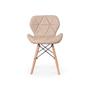 Imagem de Kit 02 Cadeiras Charles Eames Eiffel Slim Wood Estofada - Nude