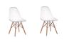 Imagem de Kit 02 Cadeiras Charles Eames Eiffel Wood Policarbonato - Transparente
