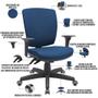 Imagem de Kit 02 Cadeiras de Escritório Diretor Office Giratória Preto Alta Flexi P03 PoliésterAzul-Lyam