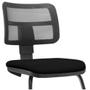 Imagem de Kit 02 Cadeiras de Escritório Recepção Fixa Zip L02 Material Sintético Preto - Lyam Decor