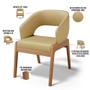 Imagem de Kit 02 Cadeiras de Jantar e Estar Living Estofada Lince L02 material sintético Casco Fendi - Lyam Decor