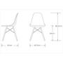 Imagem de Kit 02 Cadeiras Eiffel Charles Eames em ABS Amarela com Base de Madeira DSW