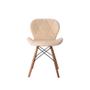 Imagem de Kit 02 Cadeiras Estofada Jantar Charles Eames Eiffel Slim Wood Confort Creme