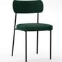 Imagem de Kit 02 Cadeiras Estofadas Para Sala De Jantar Melina L02 Bouclê Verde - Lyam Decor