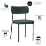 Imagem de Kit 02 Cadeiras Estofadas Para Sala De Jantar Melina L02 Linho Verde - Lyam Decor