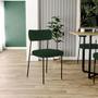 Imagem de Kit 02 Cadeiras Estofadas Para Sala De Jantar Melina L02 Suede Verde Musgo - Lyam Decor
