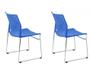 Imagem de Kit 02 Cadeiras Fixa Conect Moov cor Azul - Avantti