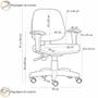 Imagem de Kit 02 Cadeiras Giratória Job Executiva Ergonomica Suede Marrom - Lyam Decor