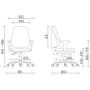 Imagem de Kit 02 Cadeiras Giratórias Job L02 Diretor Executiva Material Sintético Cinza - Lyam Decor