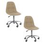 Imagem de Kit 02 Cadeiras Office Eiffel Botonê Ajustável Base Giratória com Ebook