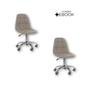 Imagem de Kit 02 Cadeiras Office Eiffel Botonê Ajustável Base Giratória com Ebook