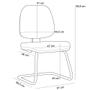 Imagem de Kit 02 Cadeiras Para Escritório Job Fixa Tecido Sintético Preto - Lyam Decor