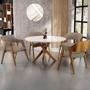 Imagem de Kit 02 Cadeiras Para Sala de Jantar e Estar Living Estofada Suran L02 Bouclê Bege - Lyam