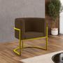 Imagem de Kit 02 Cadeiras Poltrona Sala Quarto Base de Metal Gold