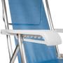 Imagem de Kit 02 Cadeiras Reclináveis Azul+02 Mesa Portátil+Carrinho de Praia Vira mesa Mor