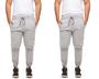 Imagem de Kit 02 calças moletom masculina jogger slim fit básica lisa