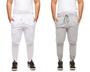 Imagem de Kit 02 calças moletom masculina jogger slim fit básica lisa