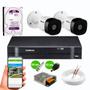 Imagem de Kit 02 Câmeras de Segurança Intelbras VHL 1220 B Full Hd 1080p DVR Intelbras MHDX 1104 4 Canais HD 2TB Purple