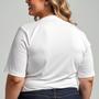 Imagem de Kit 02 Camiseta Feminina Plus Size Lisa 100% Algodão Gola Redonda Manga Curta G1 A G3