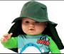 Imagem de Kit 02 Chapéu Pescador Australiano de Sol Infantil Com Protetor de Pescoço Cor Lisa