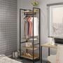 Imagem de Kit 02 Closets Guarda Roupa Industrial Modulado 210x70 cm Blind F01 Nature - Lyam Decor