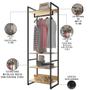 Imagem de Kit 02 Closets Guarda Roupa Industrial Modulado 210x70 cm Blind F01 Nature - Lyam Decor