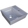 Imagem de Kit 02 Cubas de Apoio Angular Quadrada Para Banheiro Lavabo Volcano C01 AQ33W Cinza - Lyam