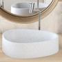 Imagem de Kit 02 Cubas de Apoio Gota Para Banheiro Lavabo C01 BG43W Branco Granit Matte  - Lyam