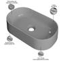 Imagem de Kit 02 Cubas de Apoio Oval Para Banheiro Lavabo Laila C01 O42W Cinza - Lyam