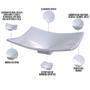 Imagem de Kit 02 Cubas de Apoio Para Banheiro Lavabo C01 Folha F44 Branco - Lyam Decor