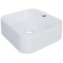 Imagem de Kit 02 Cubas de Apoio Quadrada Para Banheiro Lavabo C01 QA31W Branco Matte Fosca - Lyam