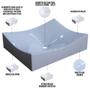 Imagem de Kit 02 Cubas de Apoio Retangular Para Banheiro Lavabo C01 ML44W Branco - Lyam Decor