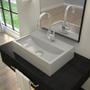 Imagem de Kit 02 Cubas de Apoio Retangular Para Banheiro Lavabo C01 Q450 Cinza - Lyam Decor