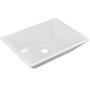 Imagem de Kit 02 Cubas de Apoio Retangular Para Banheiro Lavabo C01 RT45 Branco - Lyam Decor