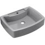 Imagem de Kit 02 Cubas de Apoio Retangular Para Banheiro Lavabo C01 RT50 Cinza - Lyam Decor
