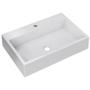 Imagem de Kit 02 Cubas de Apoio Retangular Para Banheiro Lavabo Florenza C01 RT55W Branco - Lyam