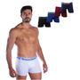 Imagem de Kit 02 Cuecas Boxer Adulto + 03 Pares Meias Esportiva Longa Masculino Em Algodão