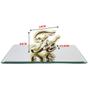 Imagem de Kit 02 Enfeites Mesa Letra Palavra Decorativa Jesus Fé Cromado Brilhante Porcelana Decoração Sala Quarto Rack Estante