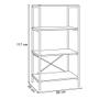 Imagem de Kit 02 Estantes Livreiro Baixa Multiuso Padova 60cm 4 Prateleiras Demolição - Desk Design